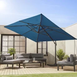 Ampel-Sonnenschirm rechteckig 3x4m + befüllbare Platten 50x50cm