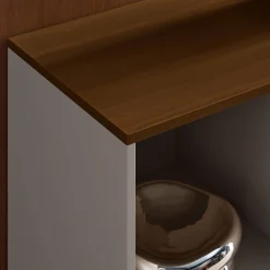 Anrichte, Sideboard aus Metall mit Holzdekor, 1 Tür B 80 cm
