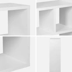 Asymmetrisches Bücherregal 3 Ebenen 6 Stauräume