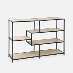 Asymmetrisches Regal Metall & Holzoptik