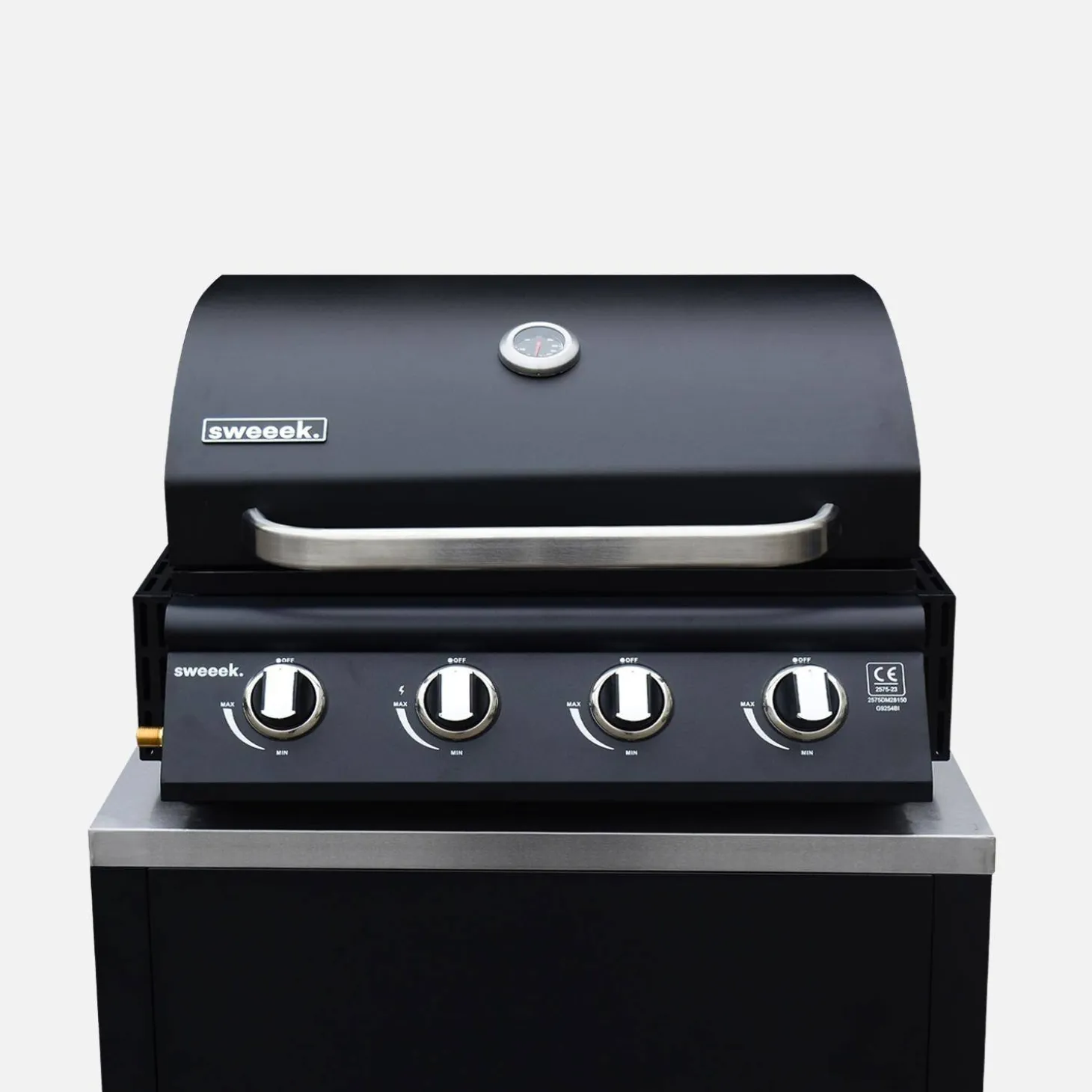 Außenküche 5 Elemente aus Stahl + Gasgrill 4 Brennern