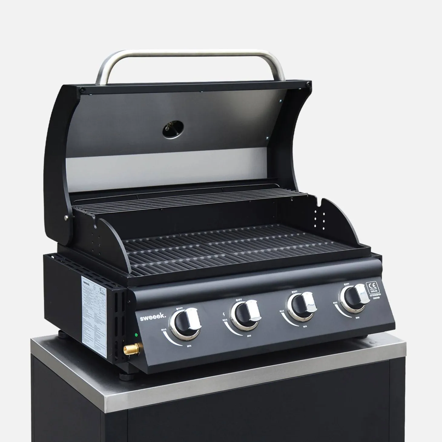Außenküche 5 Elemente aus Stahl + Gasgrill 4 Brennern