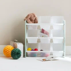 Aufbewahrungsregal für Kinder mit 9 Boxen (2er Set)