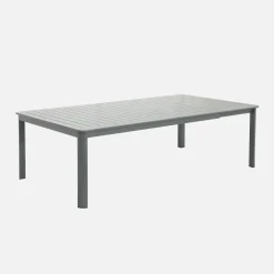 Ausziehbarer Gartentisch aus Aluminium 199/258,5cm für 12 Personen
