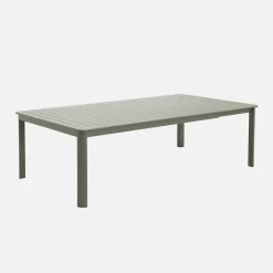 Ausziehbarer Gartentisch aus Aluminium 199/258,5cm für 12 Personen