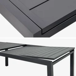 Ausziehbarer Gartentisch aus Aluminium für 10-12 Personen