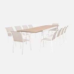 Ausziehbarer Gartentisch aus Aluminium für 10-12 Personen