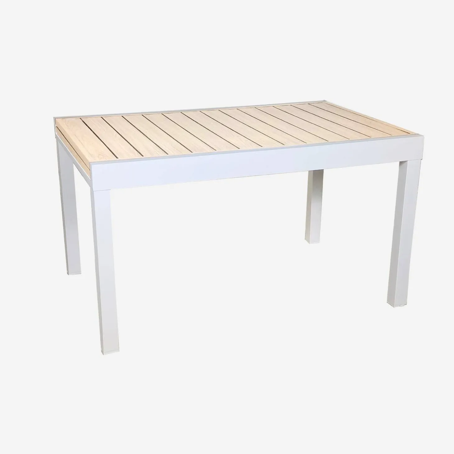 Ausziehbarer Gartentisch aus Aluminium, 8 Personen
