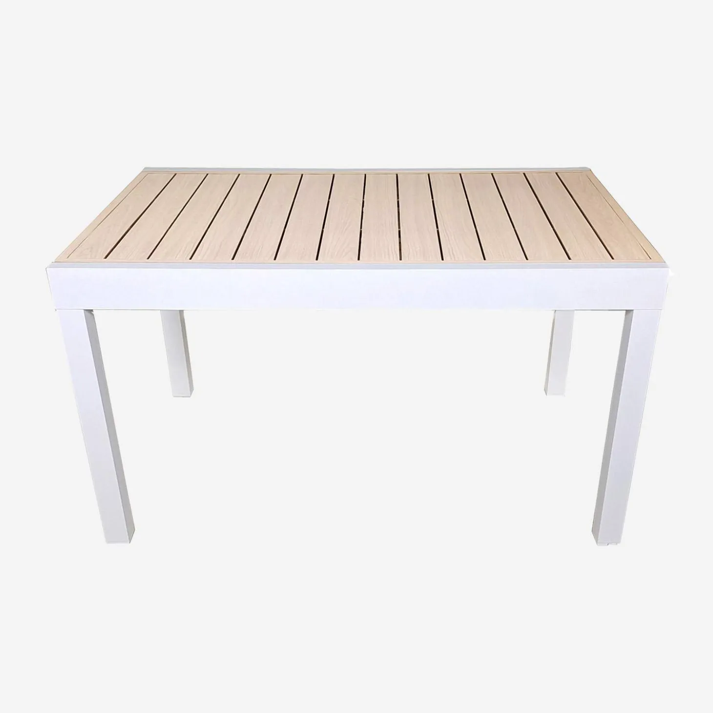 Ausziehbarer Gartentisch aus Aluminium, 8 Personen