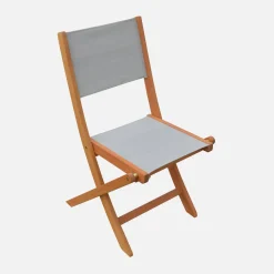 Ausziehbarer Gartentisch aus Eukalyptusholz + 6 Stühle
