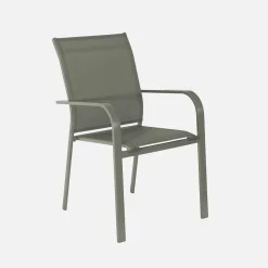 Ausziehbarer Gartentisch 199/258,5cm + 12 Sitzmöbel aus Aluminium