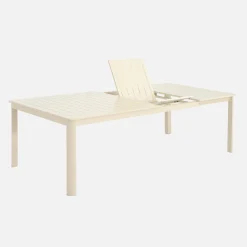 Ausziehbarer Gartentisch 199/258,5cm + 12 Sitzmöbel aus Aluminium