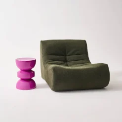 Beistelltisch, Sofatisch, Nachttisch aus Metall mit Glanzeffekt Ø32 x H44,5cm