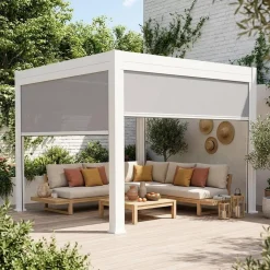 Bioklimatische Pergola Triomphe 3x3m V2 mit 2 Markisen 3 m