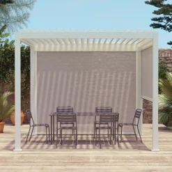 Bioklimatische Pergola Triomphe 3x3m V2 mit 2 Markisen 3 m