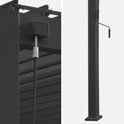 Bioklimatische Wand Pergola Triomphe 4x3m + 1 Markise 4m