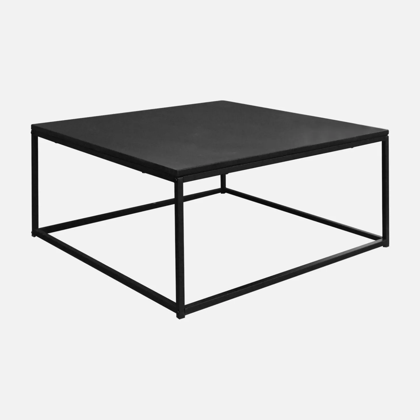 Couchtisch aus schwarzem Metall
