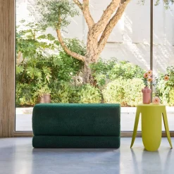 Design Bank mit Bouclé-Bezug 1-2 Plätze