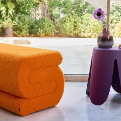 Design Bank mit Bouclé-Bezug 1-2 Plätze