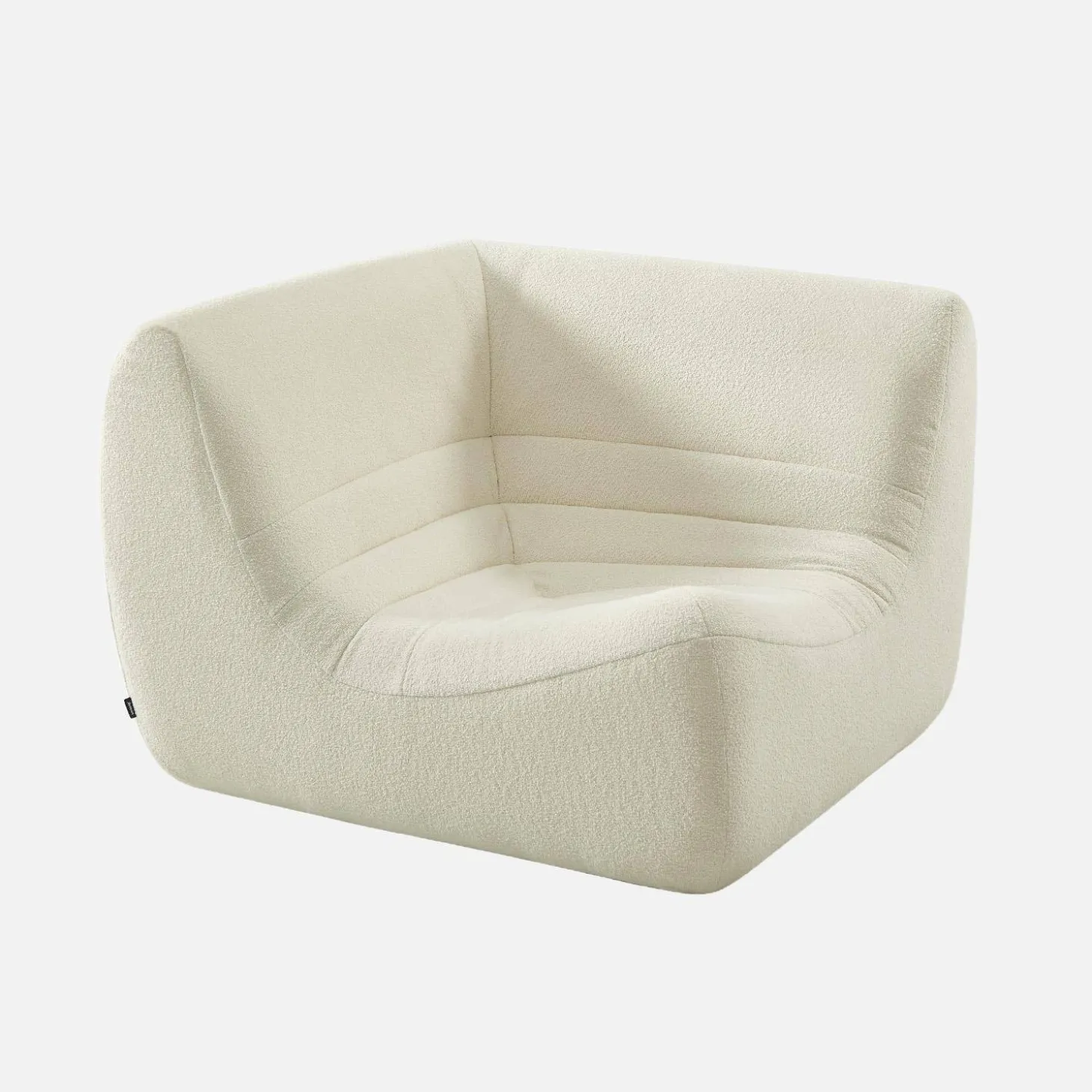 Ecksessel mit strukturiertem Bouclé-Bezug, 1-Sitzer