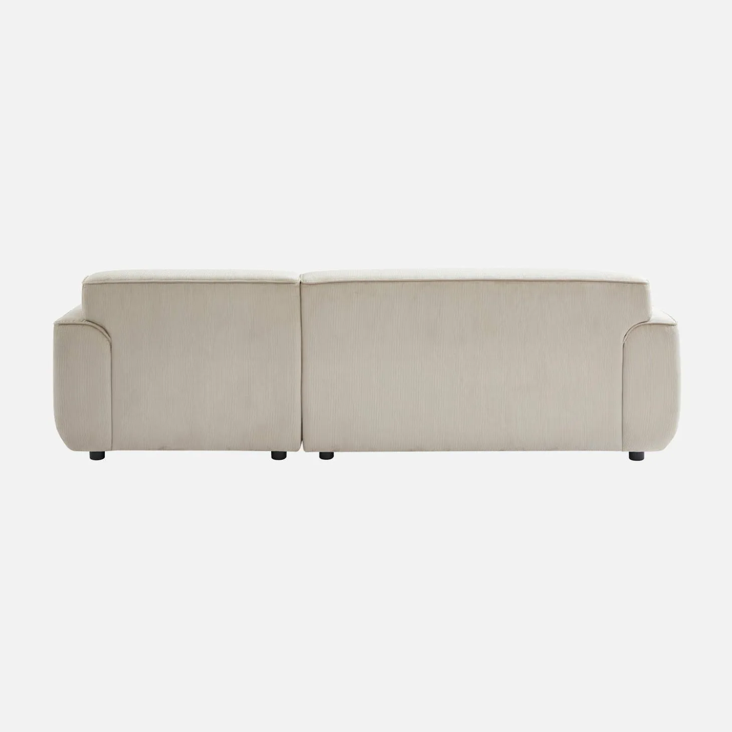 Ecksofa aus Cord, 2-3 Sitzer, Recamiere rechts