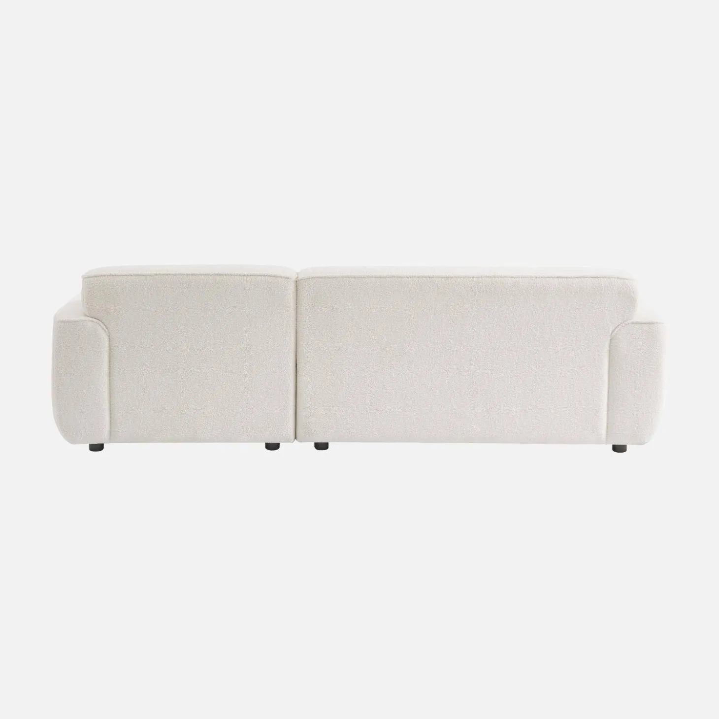 Ecksofa, 3-Sitzer mit Teddy Bouclé-Bezug