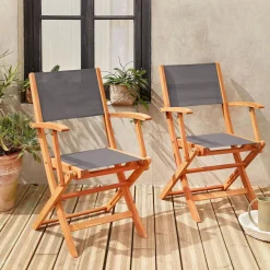 2er-Set Gartensessel aus Holz, Klappbar