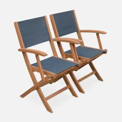 2er-Set Gartensessel aus Holz, Klappbar