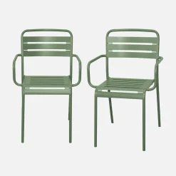 2er-Set Gartensessel aus Stahl