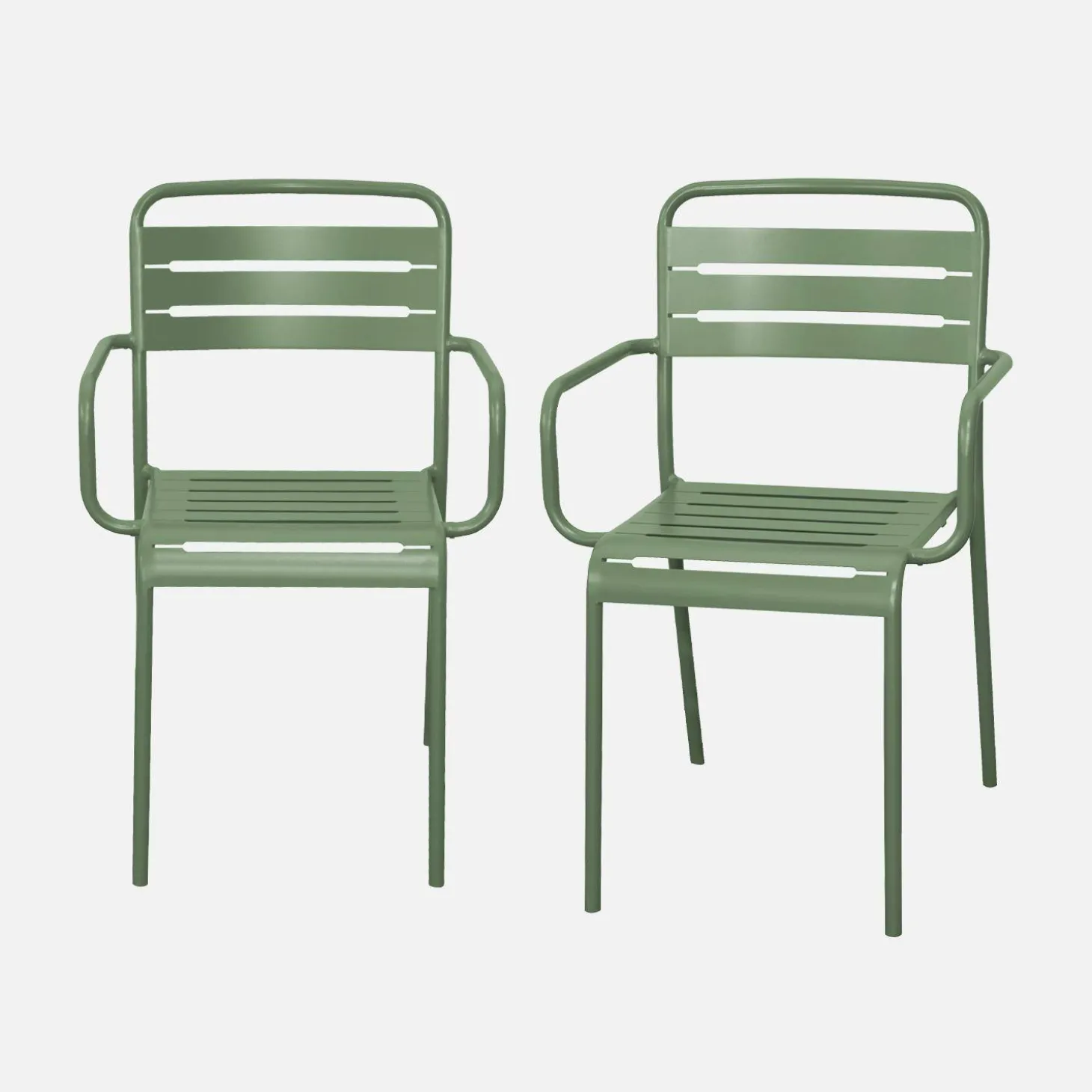 2er-Set Gartensessel aus Stahl