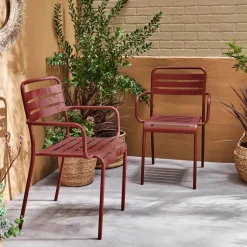 2er-Set Gartensessel aus Stahl