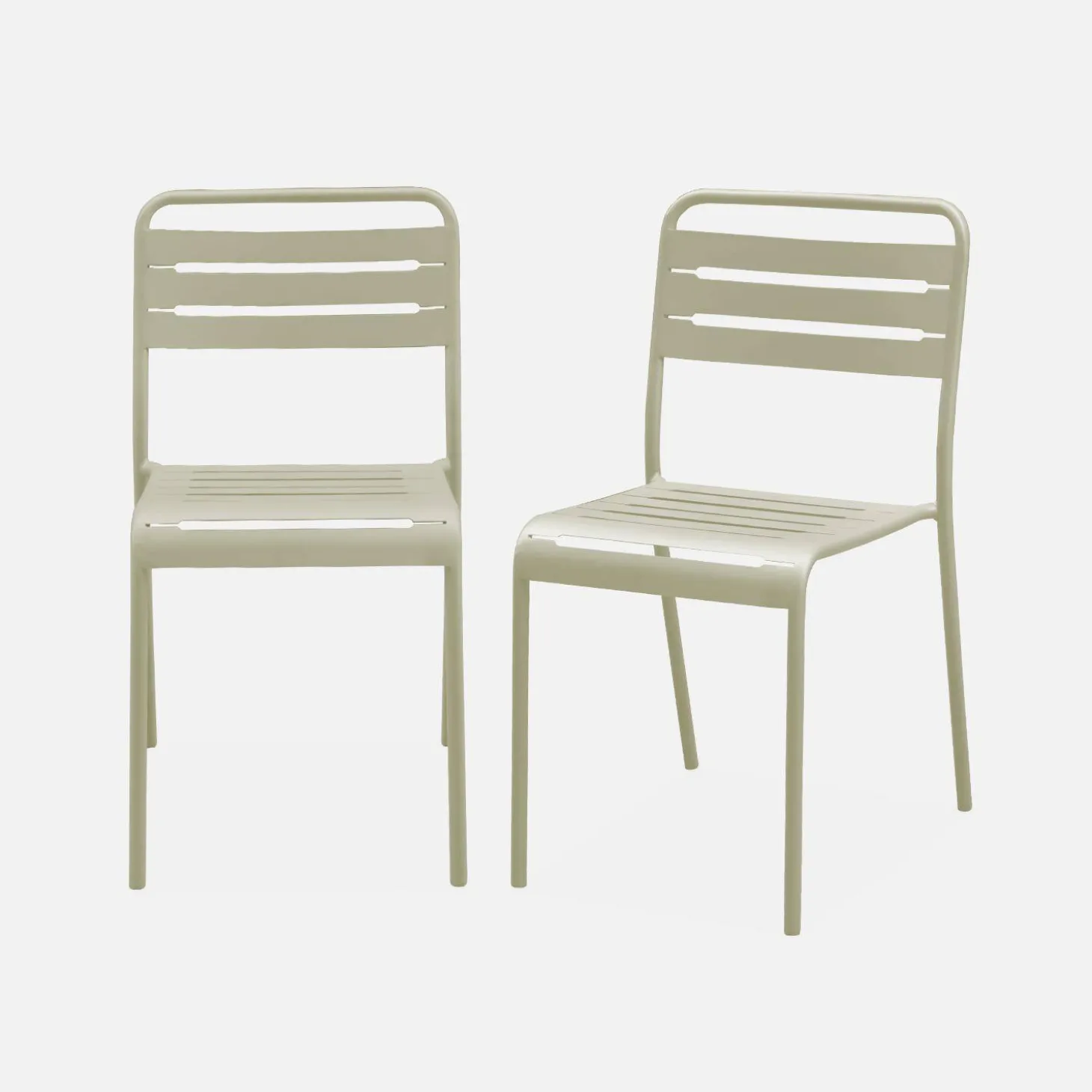 2er-Set Gartenstühle aus Stahl