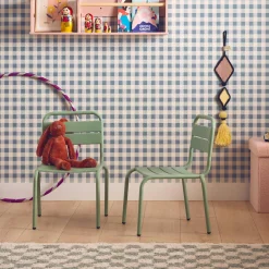 2er-Set Kinderstühle aus Metall