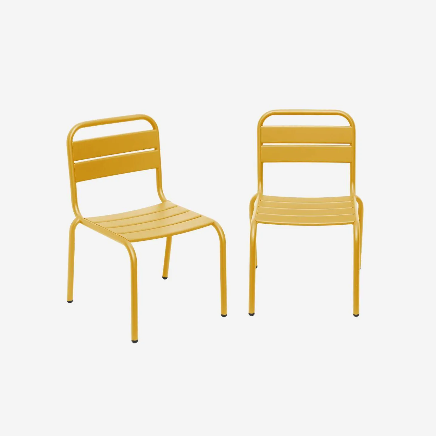 2er-Set Kinderstühle aus Metall