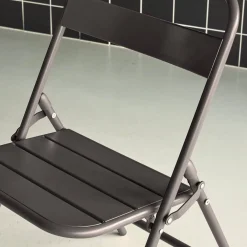 4er-Set klappbare Gartenstühle aus Stahl