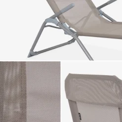 4er Set klappbare Sonnenliegen