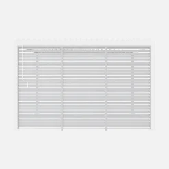 3er-Set Lamellenwände 130 cm für bioklimatische Pergola Aluminium 3x4m Triomphe