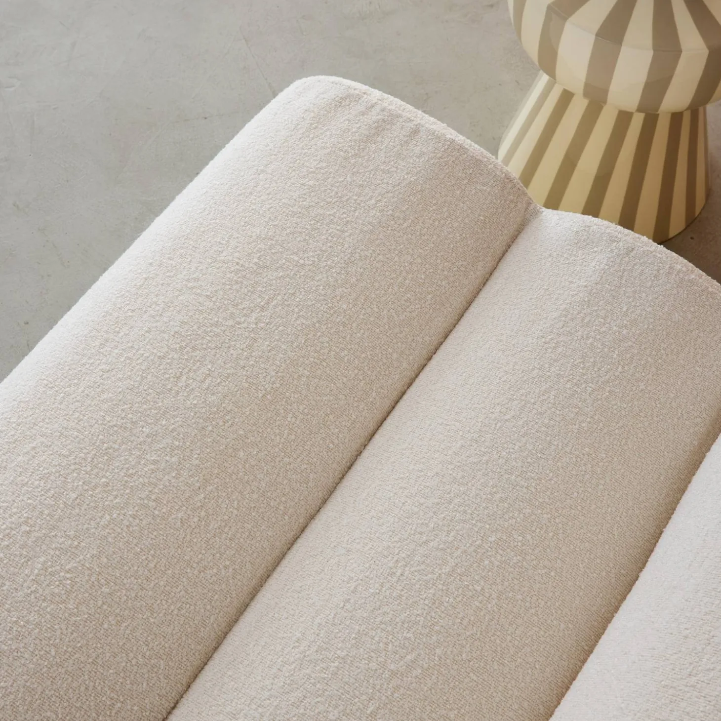 3er-Set modulare Lounge-Sessel mit strukturiertem Bouclé-Bezug