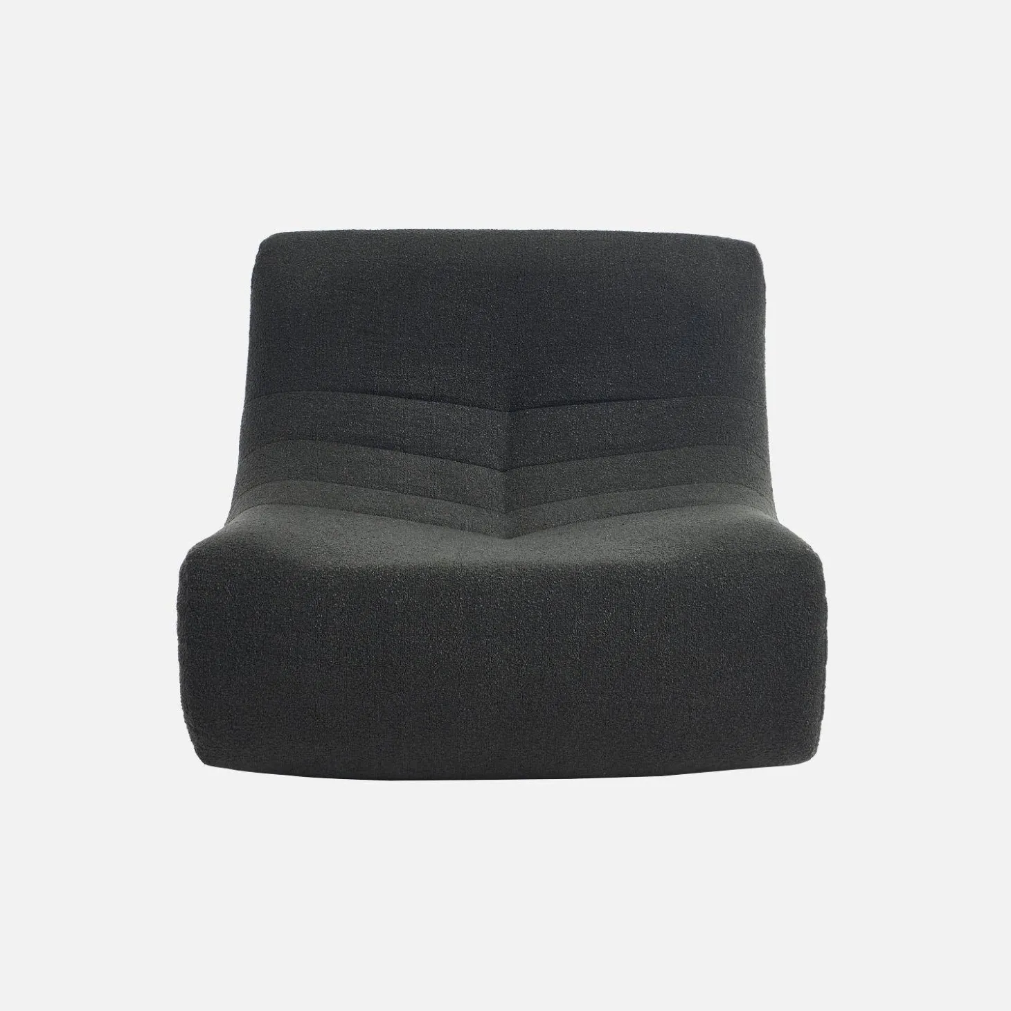 3er-Set modulare 1-Sitzer Sessel mit strukturiertem Bouclé-Bezug