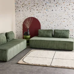 2er-Set modulare 2-Sitzer Sofas mit Cordbezug