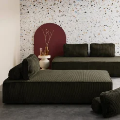 2er-Set modulare 2-Sitzer Sofas mit Cordbezug