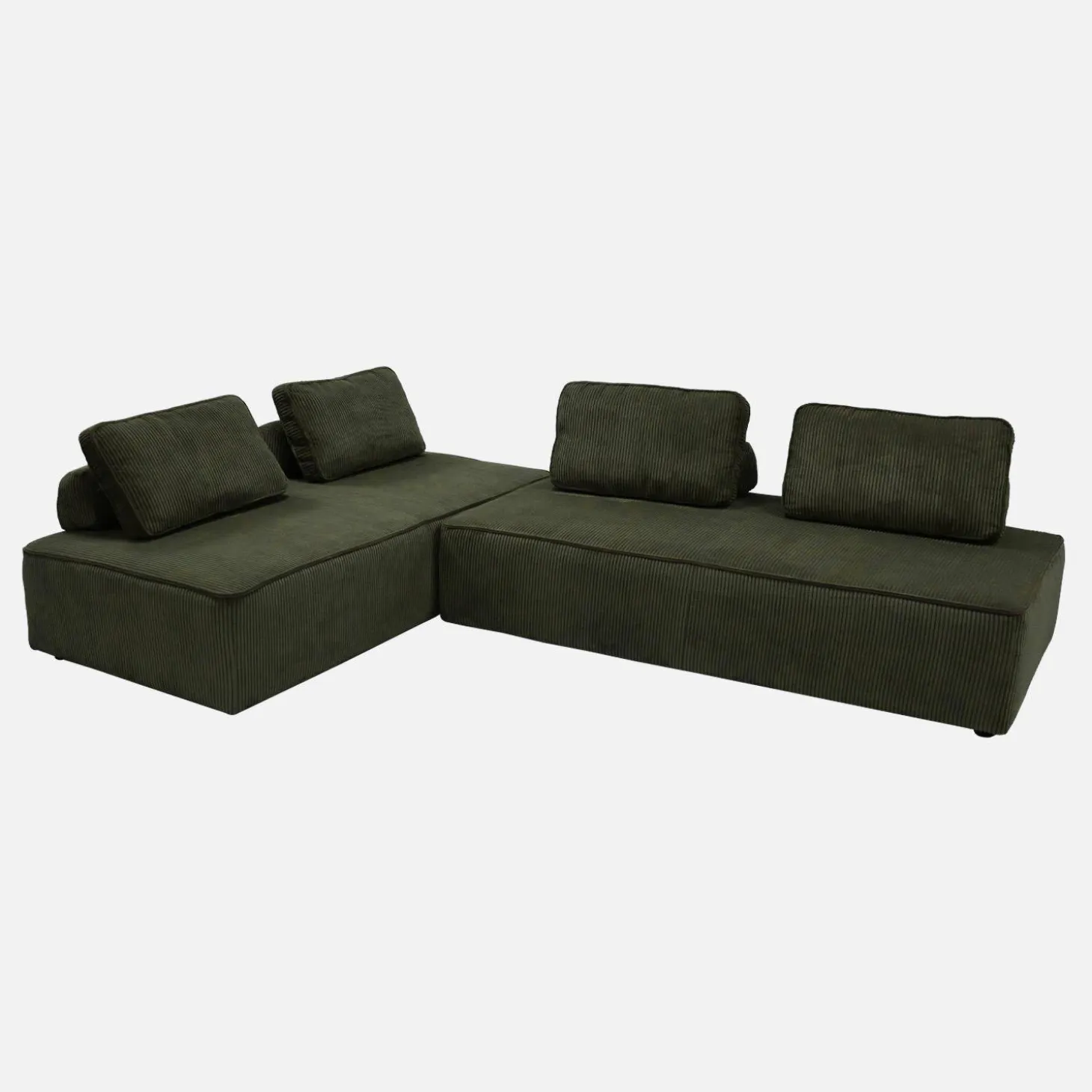 2er-Set modulare 2-Sitzer Sofas mit Cordbezug