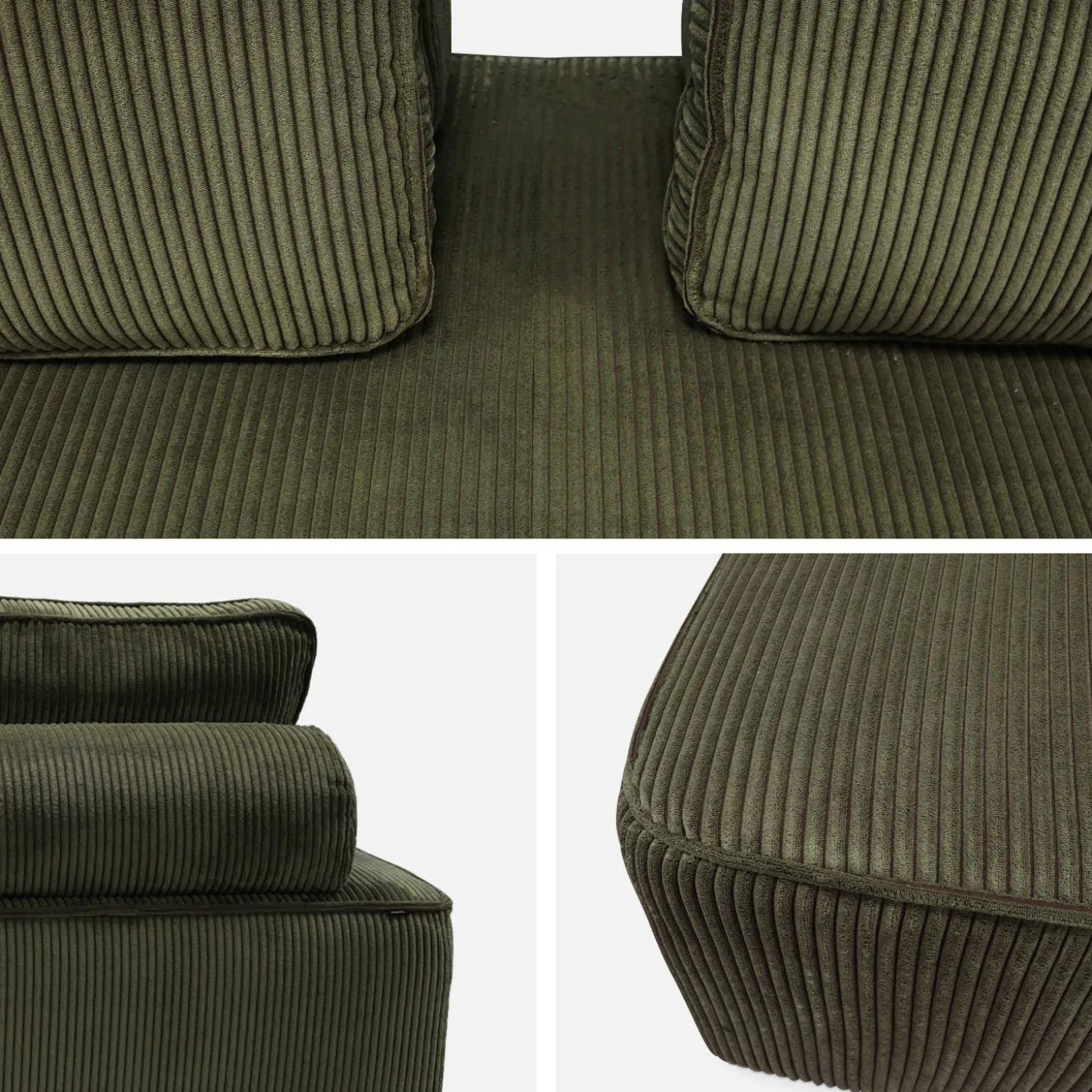 2er-Set modulare 2-Sitzer Sofas mit Cordbezug