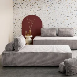 2er-Set modulare 2-Sitzer Sofas mit Cordbezug