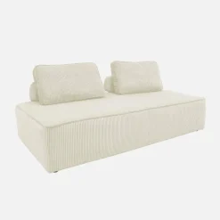 2er-Set modulare 2-Sitzer Sofas mit Cordbezug