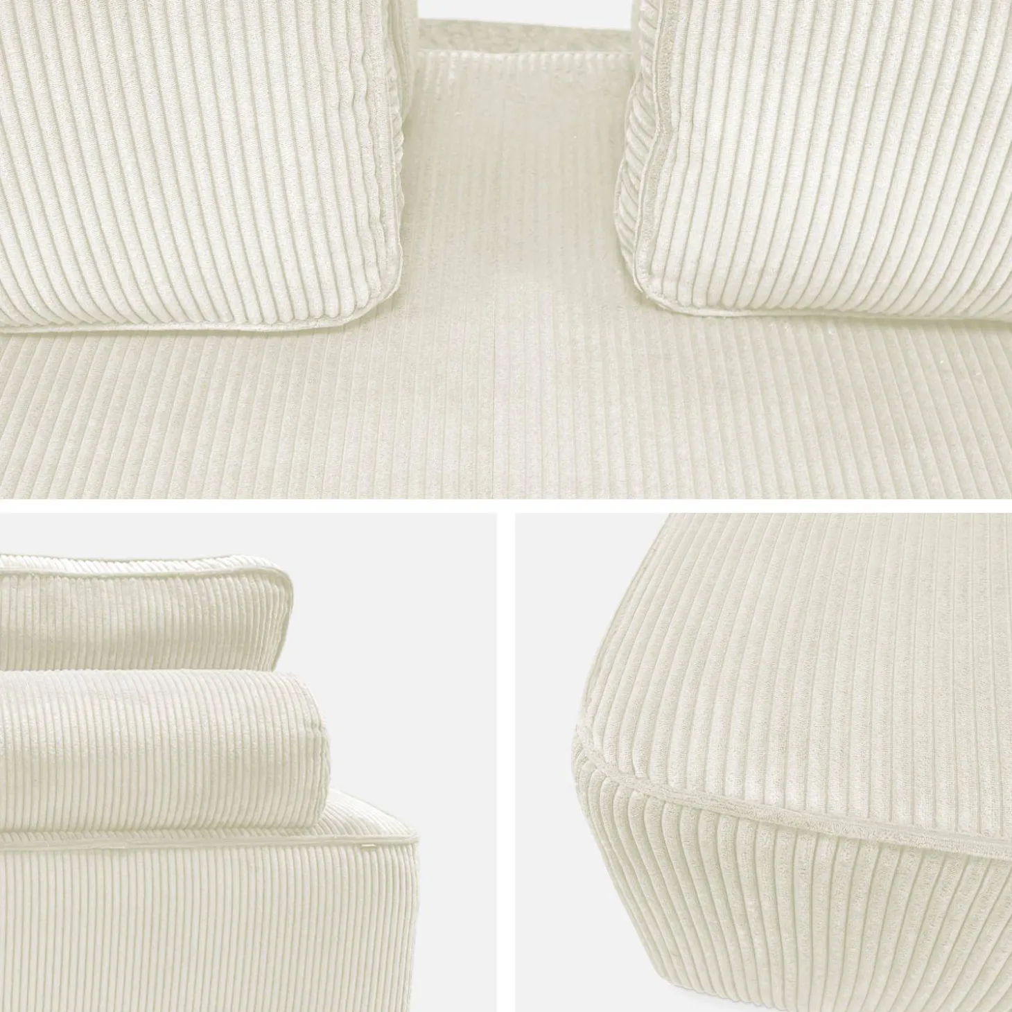 2er-Set modulare 2-Sitzer Sofas mit Cordbezug