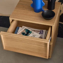 2er-Set Nachttische mit Holzlook und 2 Schubladen