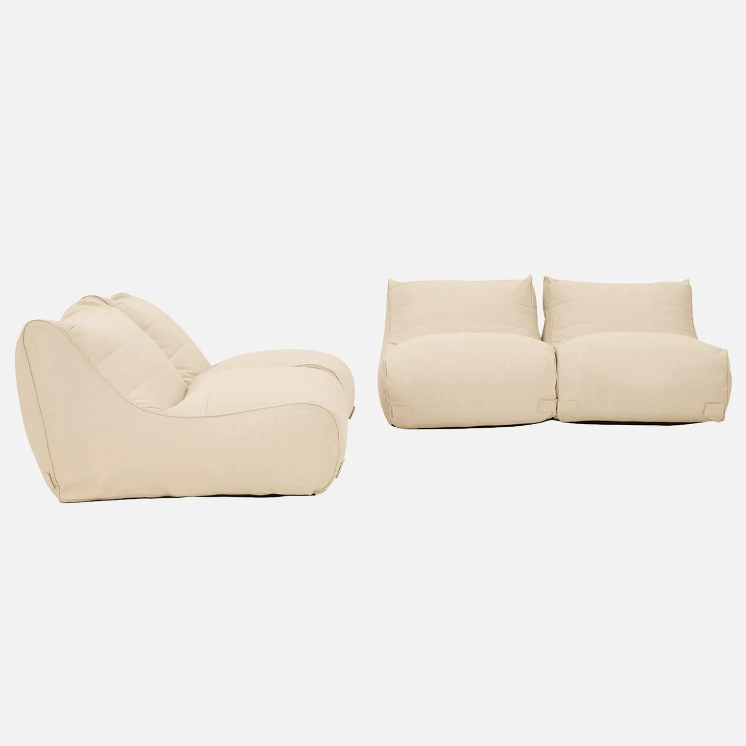 4er-Set Outdoor Sessel mit Olefin-Bezug
