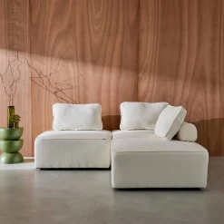 3er-Set Sessel Einsitzer für modulares Bouclé-Sofa