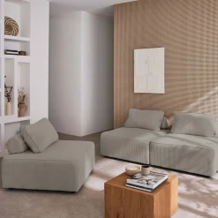3er-Set Sessel für modulares Sofa Cordbezug